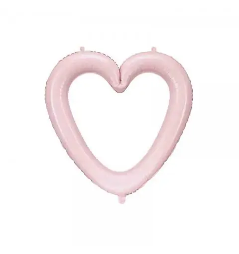Palloncino foil Cornice Cuore 86x83,5 cm rosa chiaro FB207P-081J