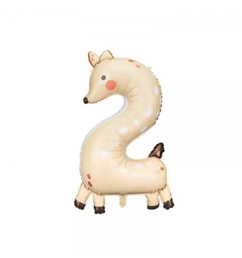 Palloncino foil Numero 2 Capriolo 65x102 cm FB163-2