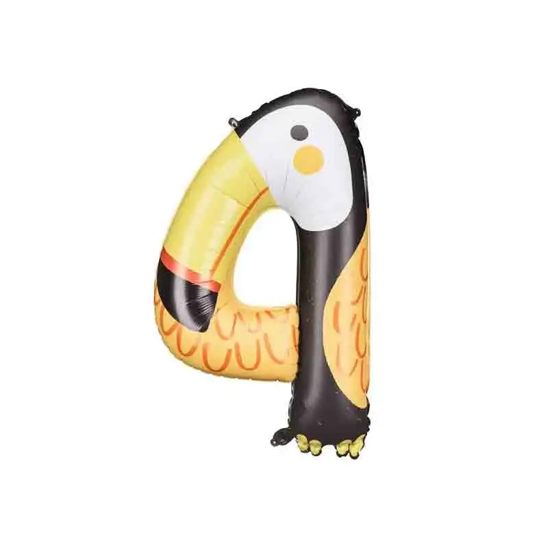 Palloncino foil Numero 4 tucano  FB163-3 68 x 91 cm
