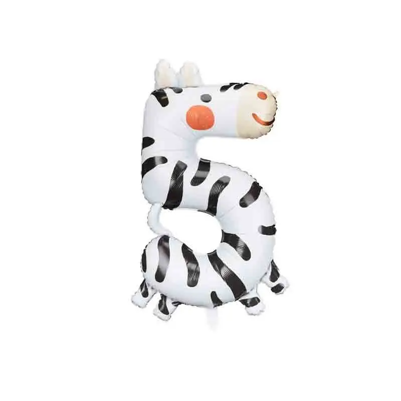 Palloncino foil Numero 5 zebra FB163-5 68x98 cm