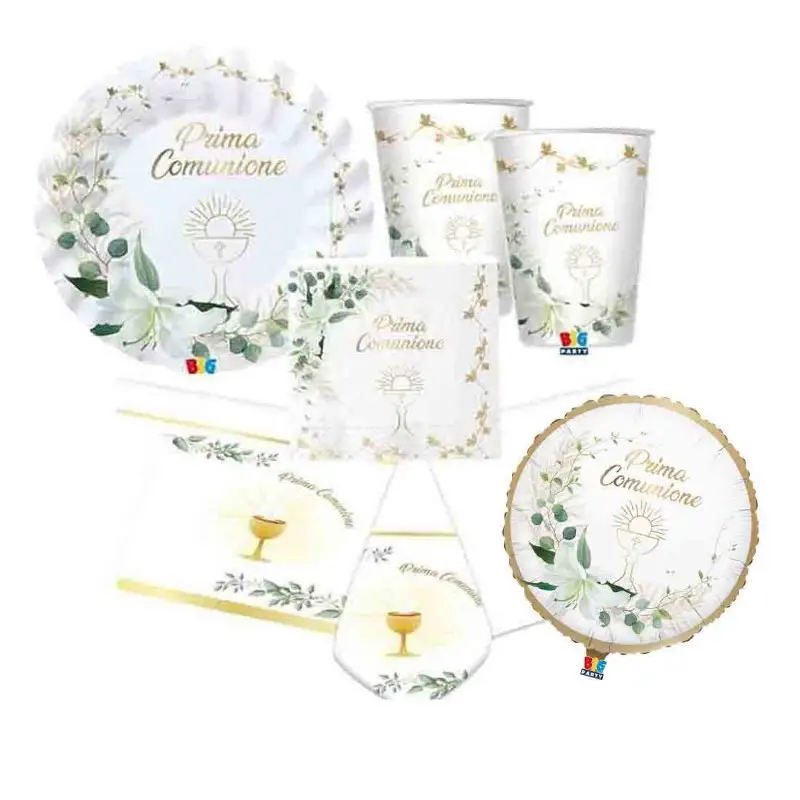 Kit 16 persone prima comunione lily con palloncino