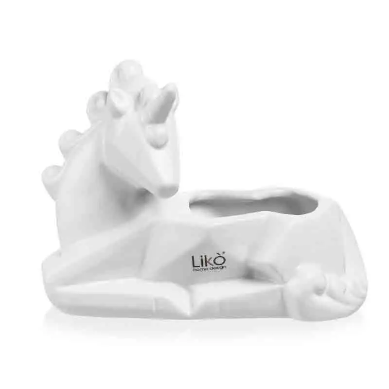 unicorno bianco bomboniera 18 x 13h cm FF-CR143/18W