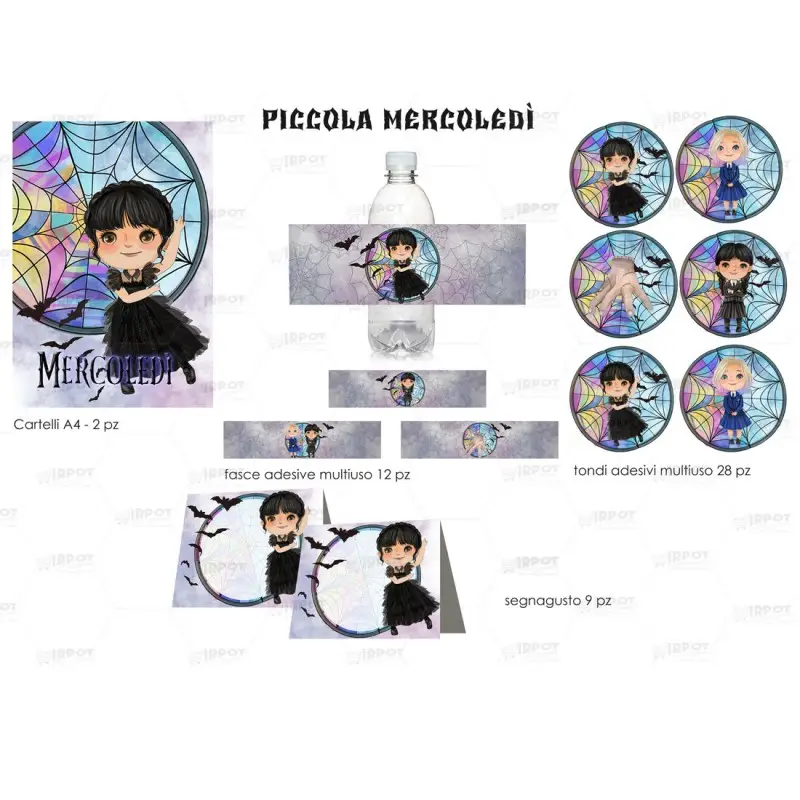 Festa di Carta Piccola Mercoledì Addams