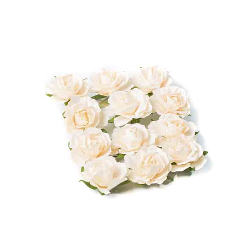16 rose per bomboniere avorio dia 3 cm. 314593
