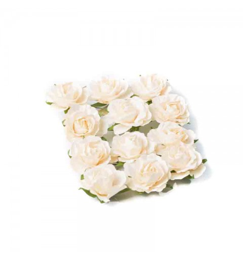 16 rose per bomboniere avorio dia 3 cm. 314593