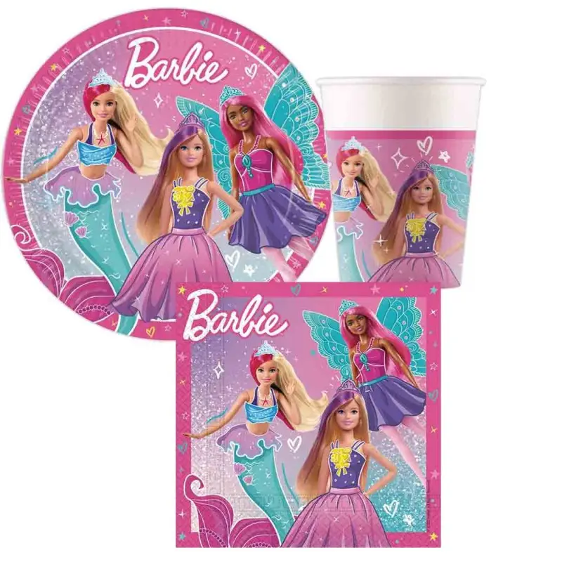 KIT N.2 BARBIE DREAMTOPIA - ACCESSORI TAVOLA