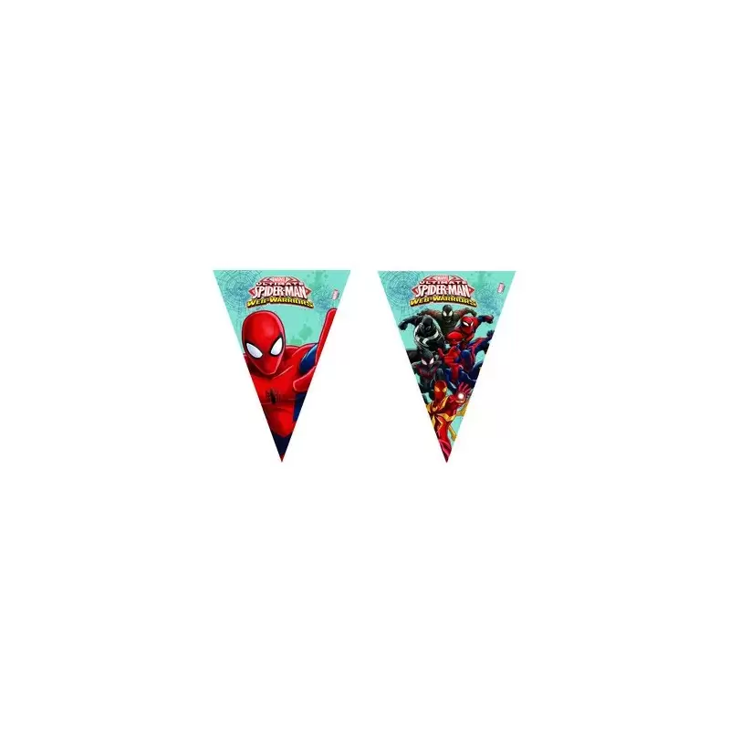 FESTONE SPIDERMAN WEB WARRIORS ADDOBBO FESTA COMPLEANNO UOMO RAGNO