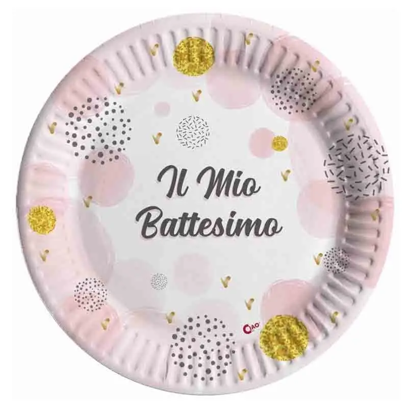 Kit 40 persone battesimo rosa bambina
