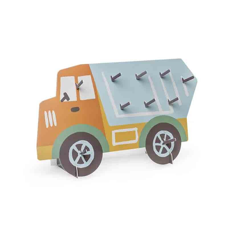 Camion da parete per ciambelle in carta con 10 pioli da montare SND3 61x37.5 cm
