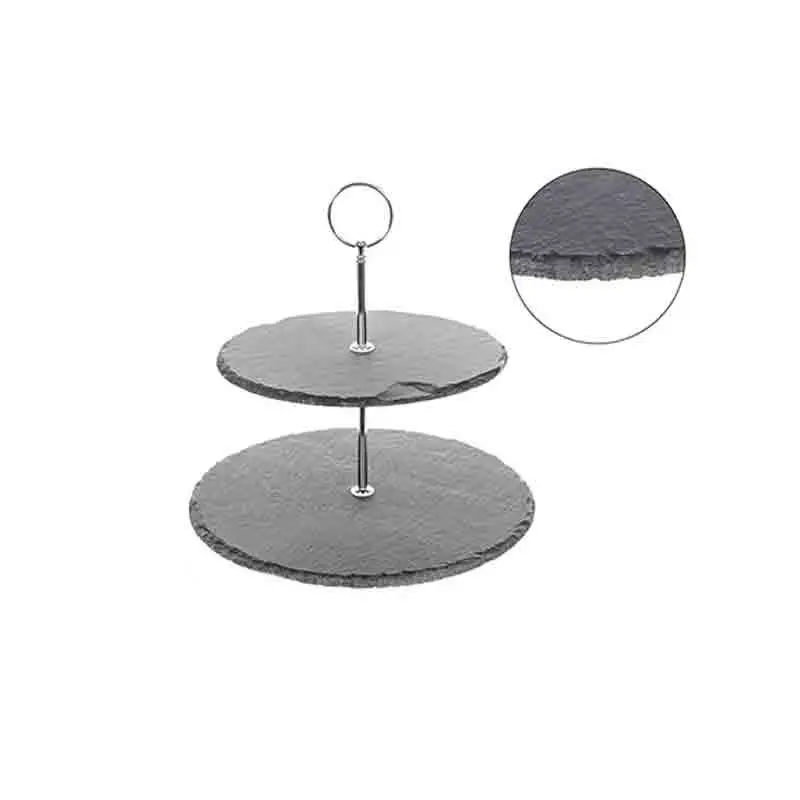 Portafrutta in ardesia 2 piani 20/25 cm 113054