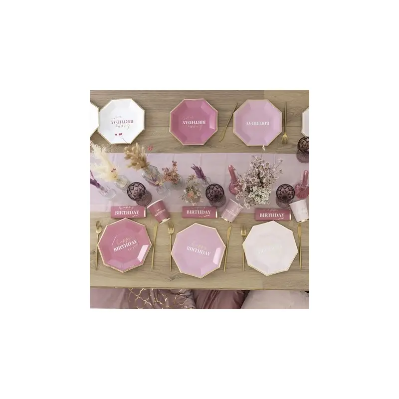 kit 16 persone happy birthday to you pink