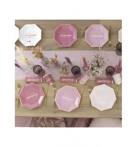 kit 16 persone happy birthday to you pink
