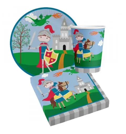 kit 16 persone Princess & Knight principessa e cavaliere