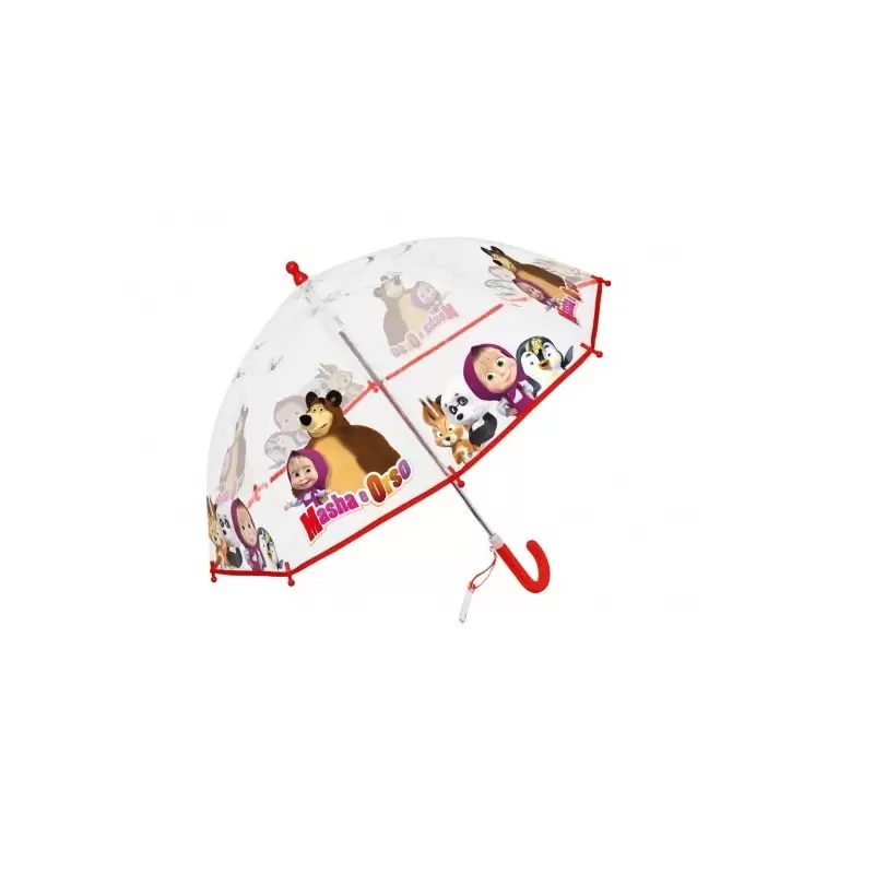 7532335 OMBRELLO PERLETTI BAMBINA A CUPOLA MASHA E ORSO PARA PIOGGIA BIMBA 