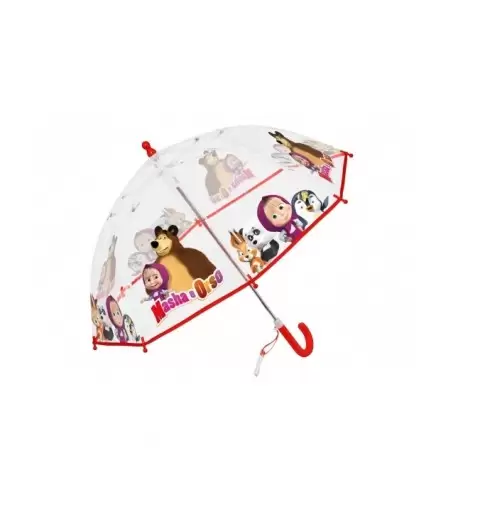 7532335 OMBRELLO PERLETTI BAMBINA A CUPOLA MASHA E ORSO PARA PIOGGIA BIMBA 
