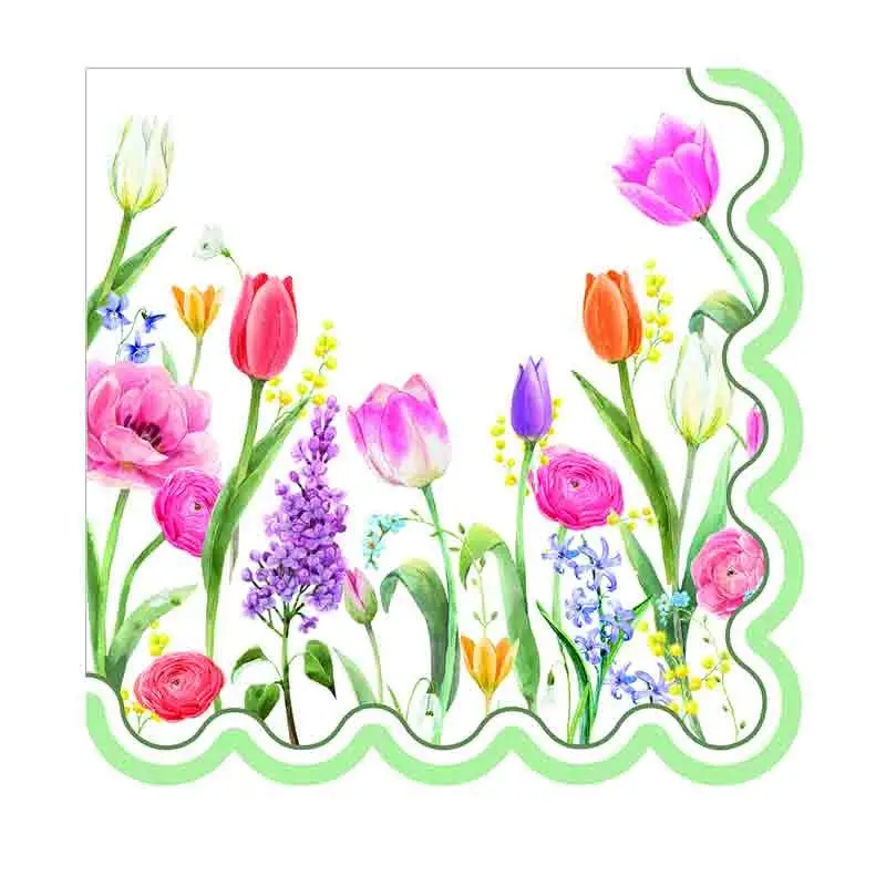16 tovaglioli champ fleuri new liberty con smerlo 33 cm 64368
