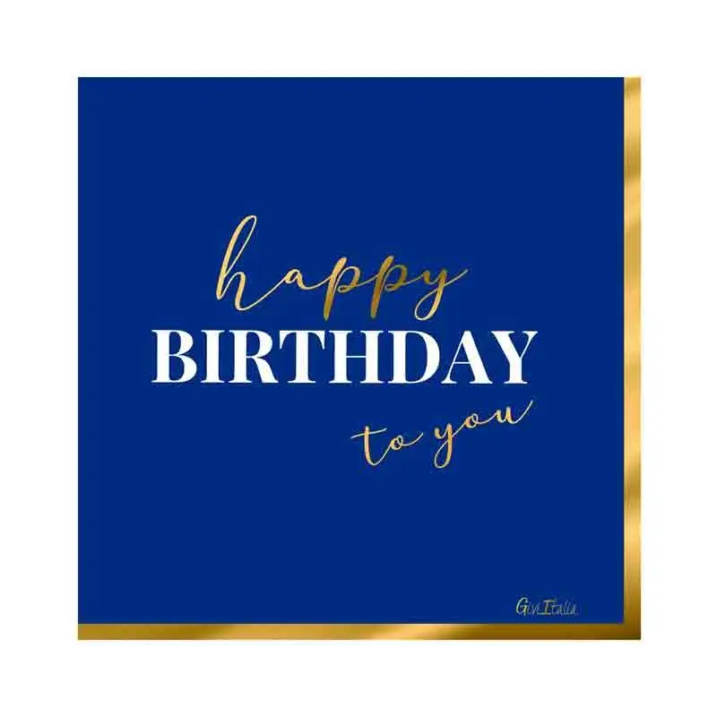 16 tovaglioli happy birthday to you blu  33 x 33 cm 64348