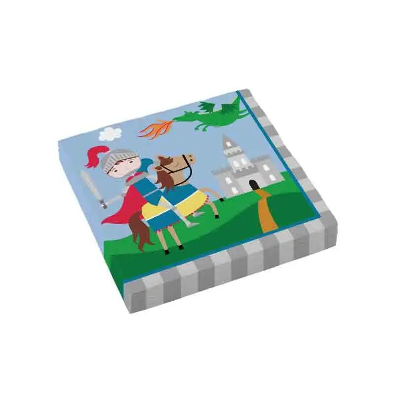 20 Tovaglioli 33 x 33 cm Princess & Knight Principessa e Cavaliere 9909866