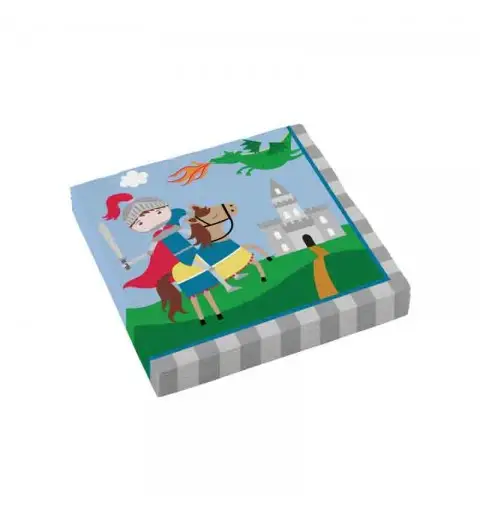 20 Tovaglioli 33 x 33 cm Princess & Knight Principessa e Cavaliere 9909866