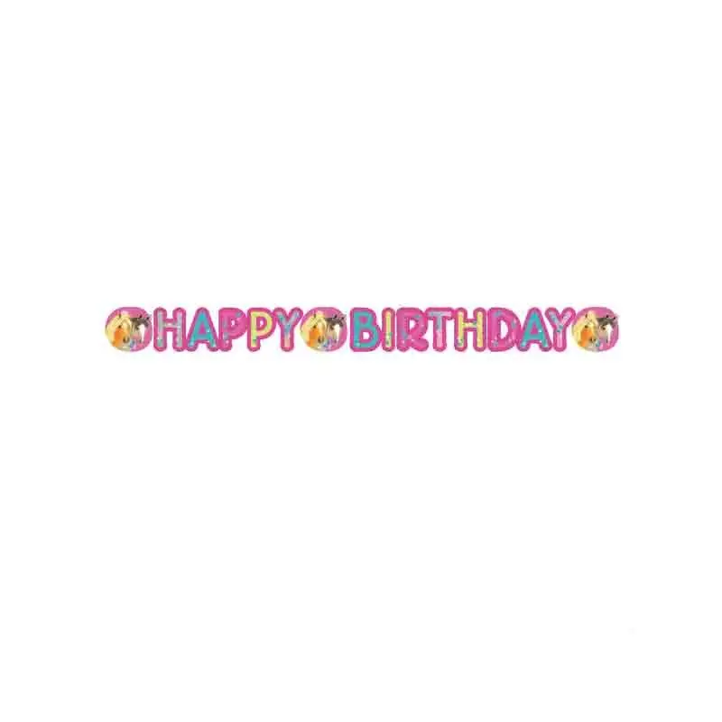 Festone Happy Birhday pretty pony 180 x 15 cm 9911592