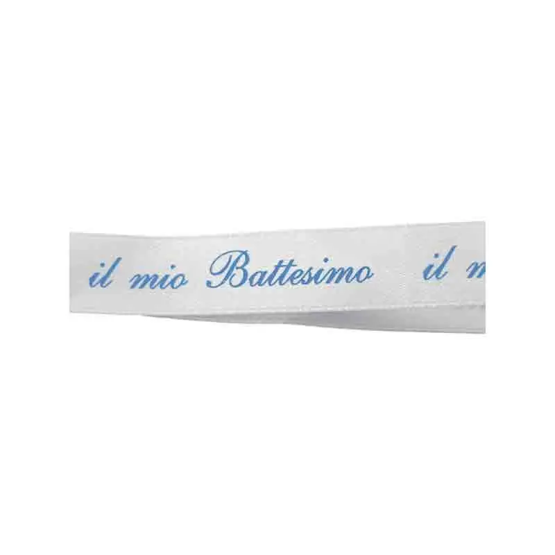 Nastro battesimo celeste in raso 15 mm x 25 metri NI53 04