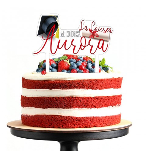 Cake Topper Laurea personalizzabile in plexiglass