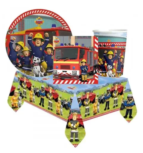 KIT N.3 SAM IL POMPIERE NEW - SET TAVOLA PER FESTE