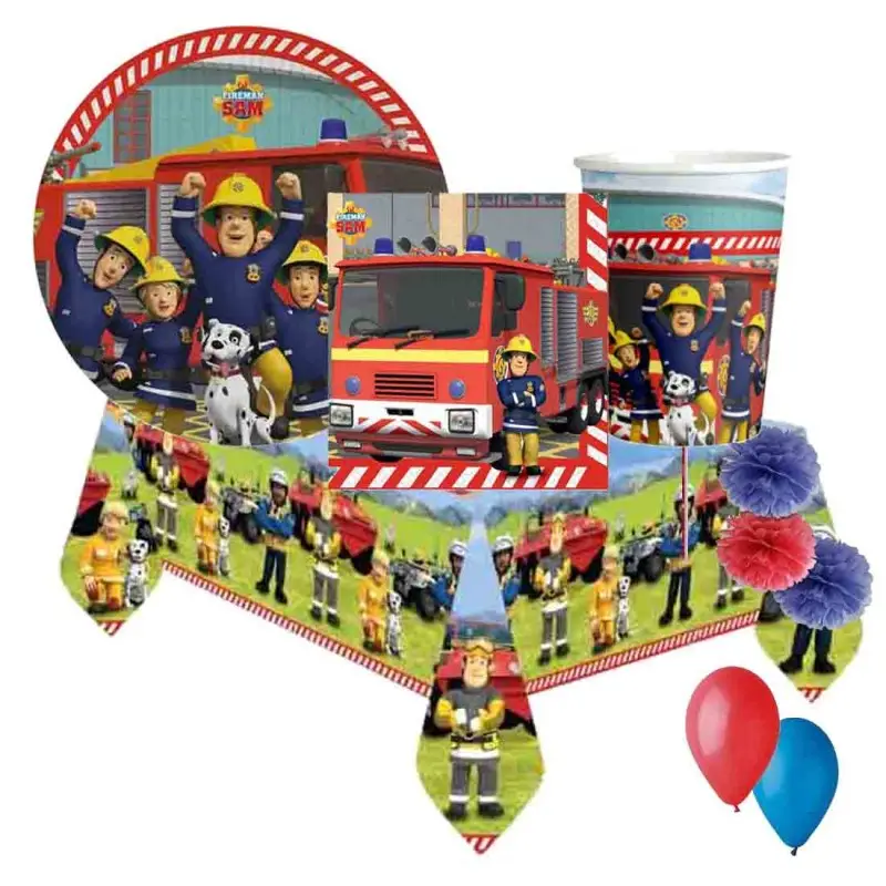 KIT N.49 ADDOBBI FESTA COMPLEANNO SAM IL POMPIERE NEW