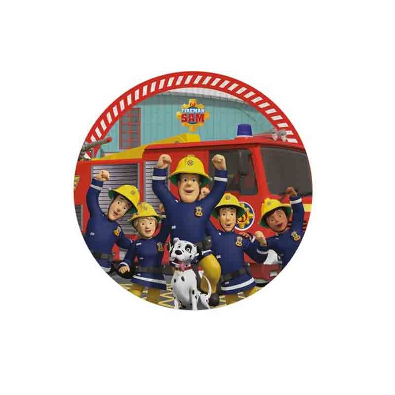 KIT N.65 SAM IL POMPIERE NEW – ARTICOLI TAVOLA PER 8 BAMBINI