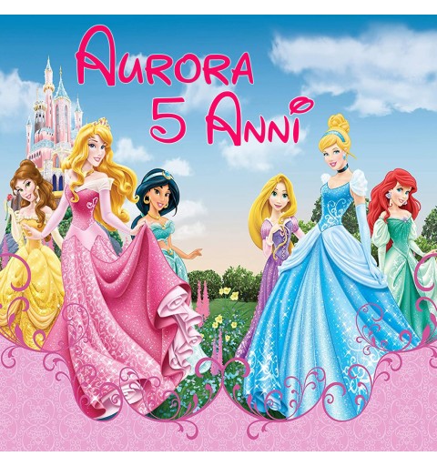 48 Adesivi Personalizzabili Principesse Disney