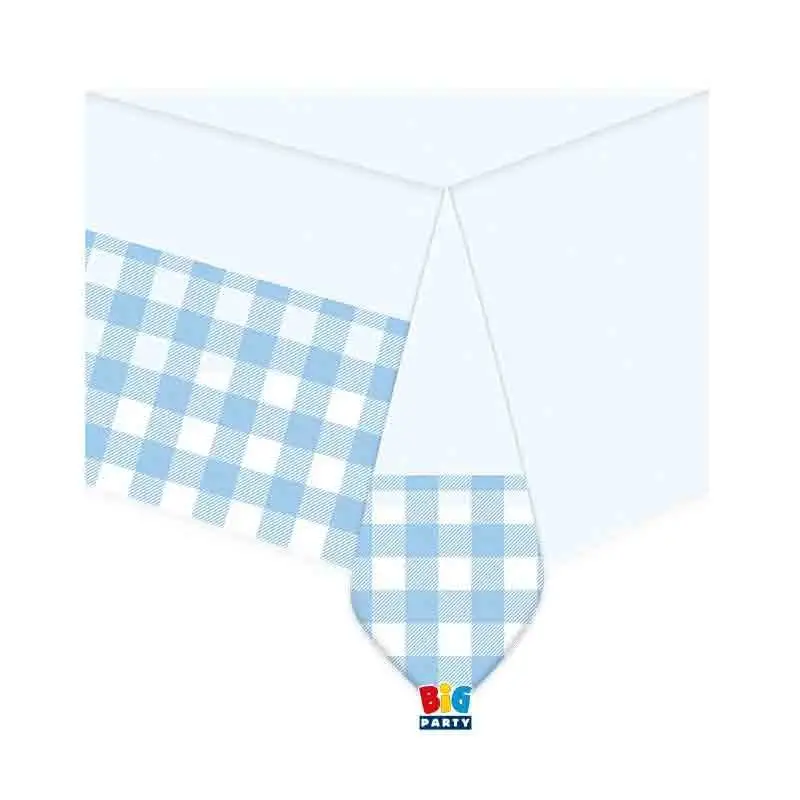 Tovagliai n Plastica 140 x 270 cm Vichy Light Blue 75696