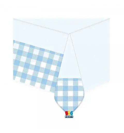 Tovagliai n Plastica 140 x 270 cm Vichy Light Blue 75696