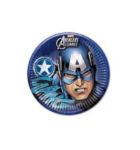 KIT N4 COORDINATO TAVOLA CAPITAN AMERICA + 100 PALLONCINI