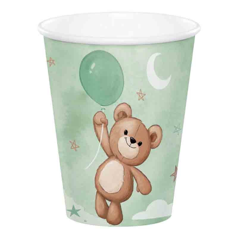8 Bicchieri carta Teddy Bear 368268