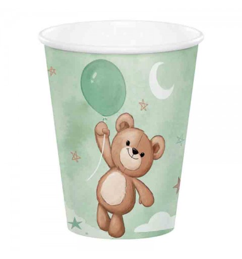 8 Bicchieri carta Teddy Bear 368268