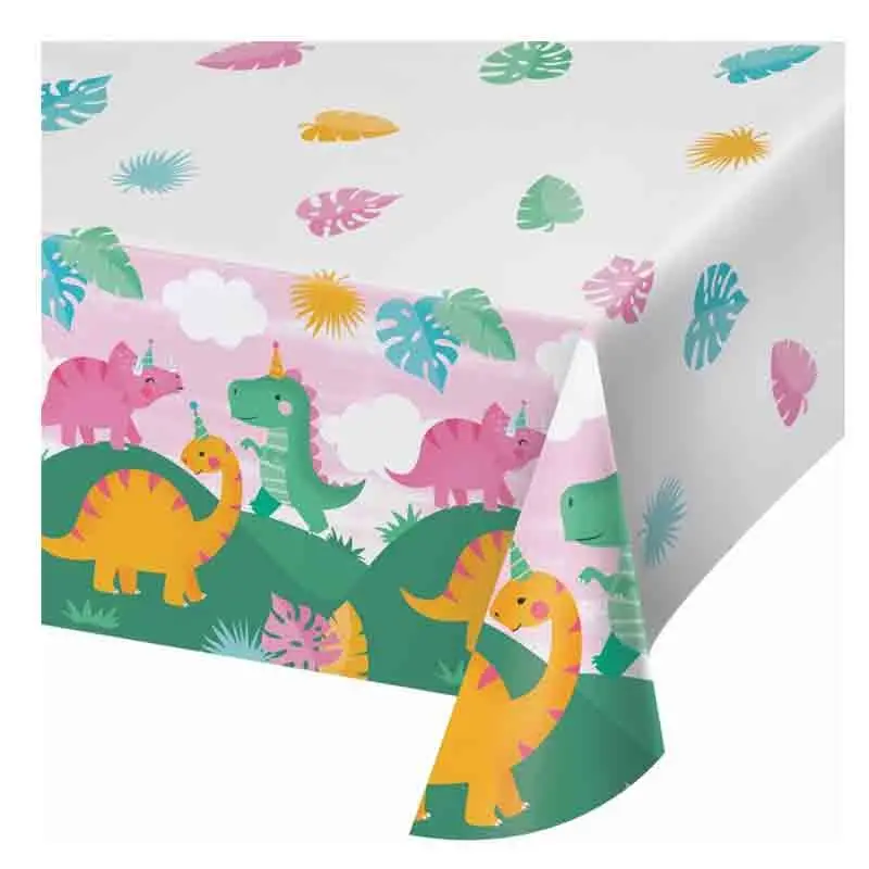 Tovaglia carta 1,37 m x 2,59 m Girl Dino Party