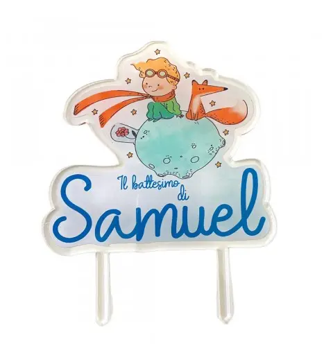 Cake Topper Piccolo Principe New Personalizzabile in Plexiglass