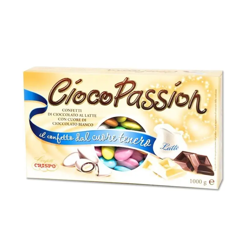 CONFETTI CRISPO CIOCOPASSION  CIOCCOLATO BIANCO  A LATTE COLORI ASSORTITI