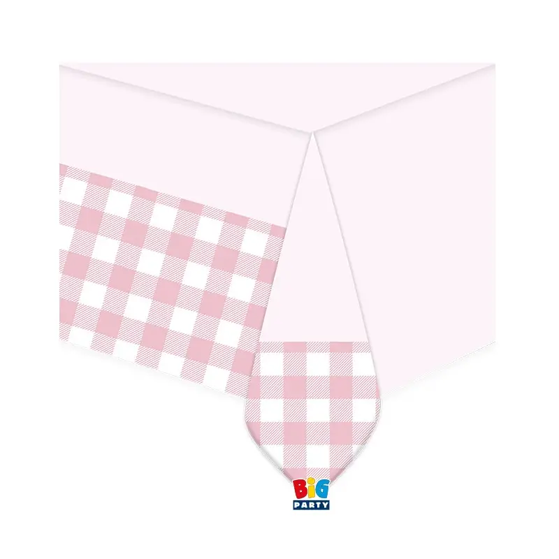 Kit 40 persone benvenuta elefantino rosa con ghirlanda e bandierine