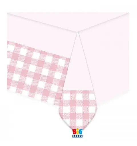 Kit 40 persone benvenuta elefantino rosa con ghirlanda e bandierine