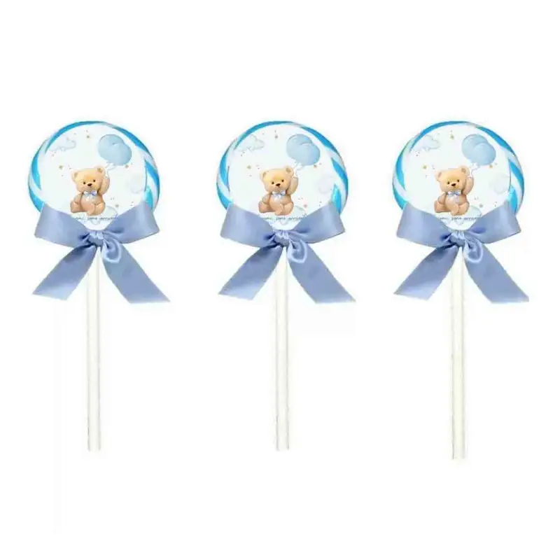 Lecca lecca nascita teddy celeste – 12 PZ