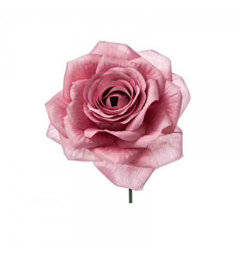 Rosa artificiale 12 pz old pink rosa A15637/ OP