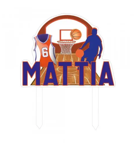 Cake Topper Basket Personalizzabile in plexiglass