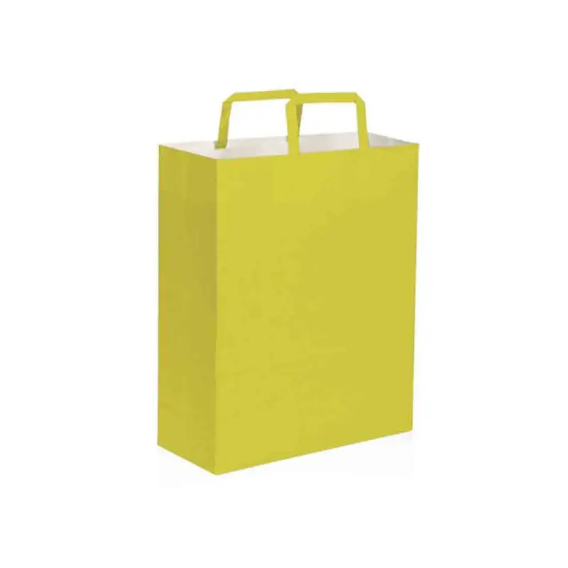 Busta shopper gialla 19 x 24 x 7 cm - 20 pz