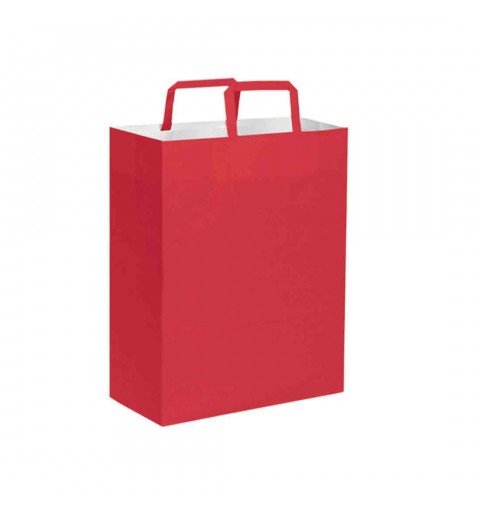 Busta shopper rossa 19 x 24 x 7 cm - 20 pz