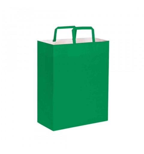 Busta shopper verde 19 x 24 x 7 cm - 20 pz