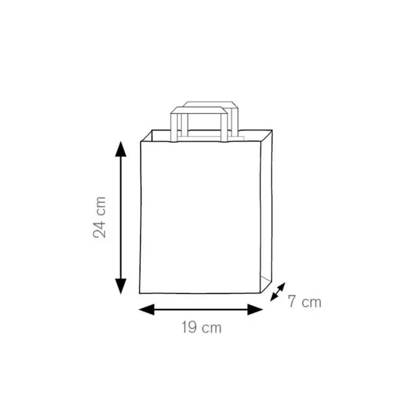 Busta shopper arancione 19 x 24 x 7 cm - 20 pz
