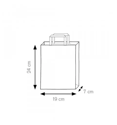 Busta shopper arancione 19 x 24 x 7 cm - 20 pz