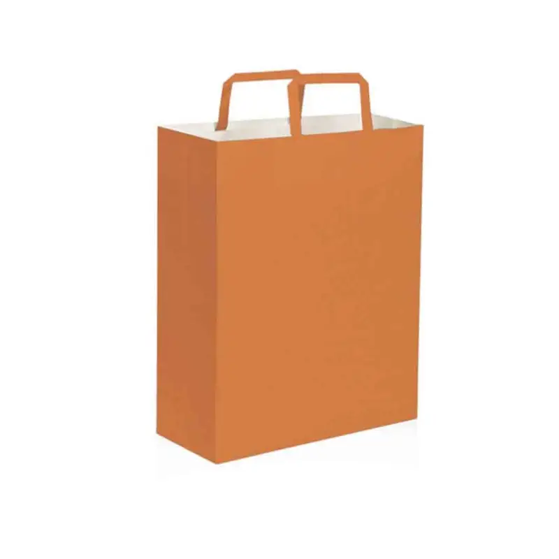 Busta shopper arancione 19 x 24 x 7 cm - 20 pz