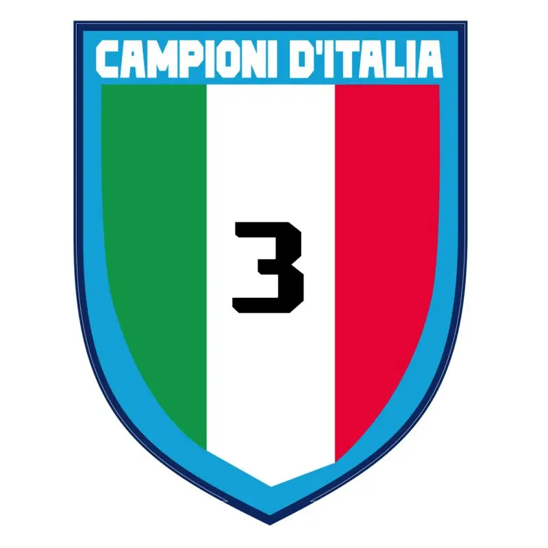 Scudetto Napoli Campione D'italia Decorazione in cartoncino e Polistirolo